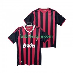 Primera Equipación del AC Milan Retro 2009 2010 Manga Corta para Hombre
