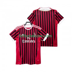 Primera Equipación del AC Milan Retro 2011 2012 Manga Corta para Hombre
