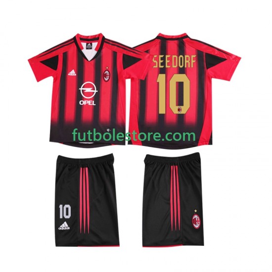 Primera Equipación del AC Milan SEEDORF 10 Retro 2004 2005 Manga Corta para Niño (Camiseta y pantalón) Primera Equipación del AC Milan SEEDORF 10 Retro 2004 2005 Manga Corta para Niño (Camiseta y pantalón)