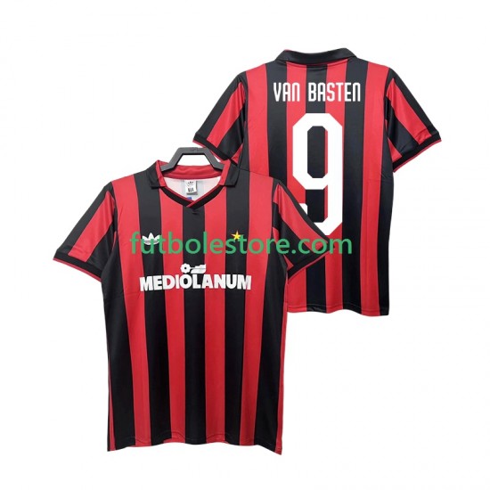 Primera Equipación del AC Milan VAN BASTEN 9 Retro 1990 1991 Manga Corta para Hombre Primera Equipación del AC Milan VAN BASTEN 9 Retro 1990 1991 Manga Corta para Hombre