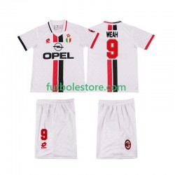 Segunda Equipación del AC Milan WEAH 8 Retro 1996 1997 Manga Corta para Niño (Camiseta y pantalón)