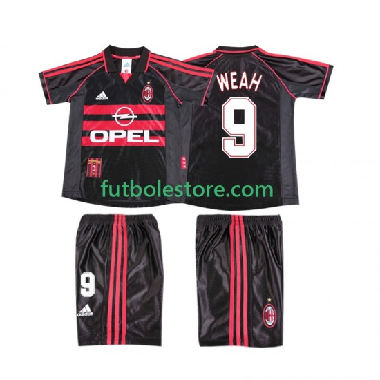 Tercera Equipación del AC Milan WEAH 9 Retro 1998 1999 Manga Corta para Niño (Camiseta y pantalón) Tercera Equipación del AC Milan WEAH 9 Retro 1998 1999 Manga Corta para Niño (Camiseta y pantalón)