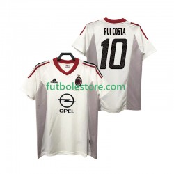 Segunda Equipación del AC Milan rui costa 10 Retro 2004 2005 Manga Corta para Hombre