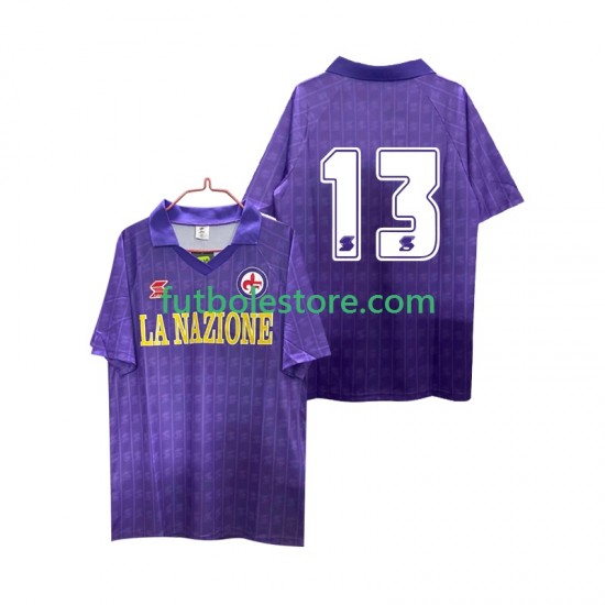 Primera Equipación del ACF Fiorentina 13 Retro 1989 1990 Manga Corta para Hombre Primera Equipación del ACF Fiorentina 13 Retro 1989 1990 Manga Corta para Hombre