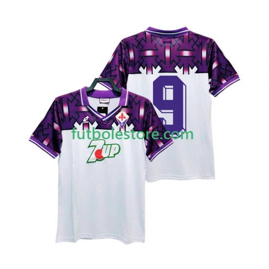 Segunda Equipación del ACF Fiorentina 9 Retro 1992 1993 Manga Corta para Hombre Segunda Equipación del ACF Fiorentina 9 Retro 1992 1993 Manga Corta para Hombre