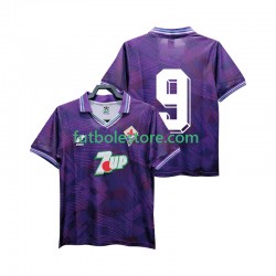 Primera Equipación del ACF Fiorentina 9 Retro 1992 1993 Manga Corta para Hombre