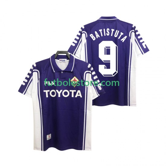Primera Equipación del ACF Fiorentina BASTUTA 9 Retro 1999 2000 Manga Corta para Hombre Primera Equipación del ACF Fiorentina BASTUTA 9 Retro 1999 2000 Manga Corta para Hombre