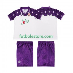 Segunda Equipación del ACF Fiorentina Retro 1992 1993 Manga Corta para Niño (Camiseta y pantalón)