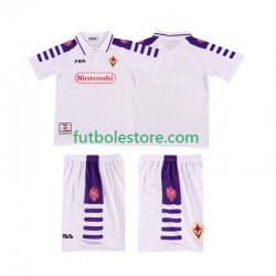 Segunda Equipación del ACF Fiorentina Retro 1998 1999 Manga Corta para Niño (Camiseta y pantalón)