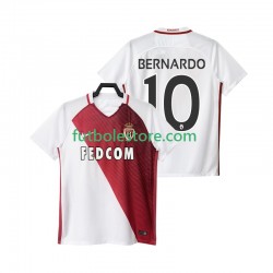 Primera Equipación del AS Monaco BERNARDO 10 2016 2017 Manga Corta para Hombre