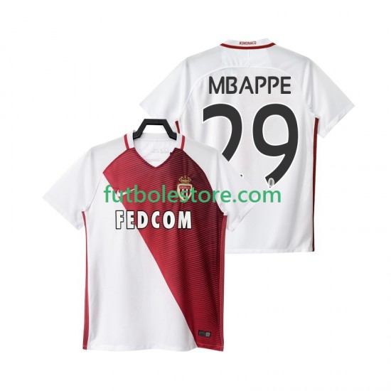 Primera Equipación del AS Monaco Mbappe 29 2016 2017 Manga Corta para Hombre Primera Equipación del AS Monaco Mbappe 29 2016 2017 Manga Corta para Hombre