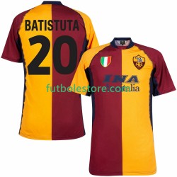 Primera Equipación del AS Roma Batistuta 20 Retro 2000 2001 Manga Corta para Hombre