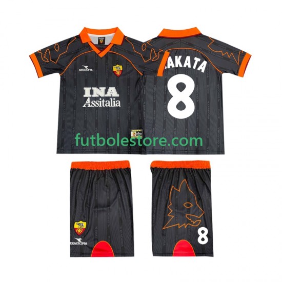 Segunda Equipación del AS Roma NAKATA 8 Retro 1999 2000 Manga Corta para Niño (Camiseta y pantalón) Segunda Equipación del AS Roma NAKATA 8 Retro 1999 2000 Manga Corta para Niño (Camiseta y pantalón)