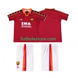Primera Equipación del AS Roma Retro 1998 1999 Manga Corta para Niño (Camiseta y pantalón)