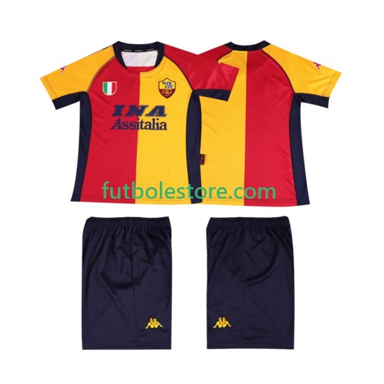 Primera Equipación del AS Roma Retro 2001 Manga Corta para Niño (Camiseta y pantalón) Primera Equipación del AS Roma Retro 2001 Manga Corta para Niño (Camiseta y pantalón)