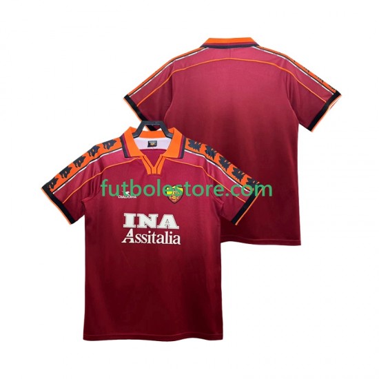 Primera Equipación del AS Roma Retro 1998 1999 Manga Corta para Hombre