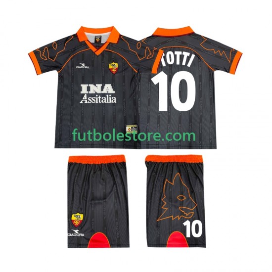 Segunda Equipación del AS Roma TOTTI 10 Retro 1999 2000 Manga Corta para Niño (Camiseta y pantalón) Segunda Equipación del AS Roma TOTTI 10 Retro 1999 2000 Manga Corta para Niño (Camiseta y pantalón)