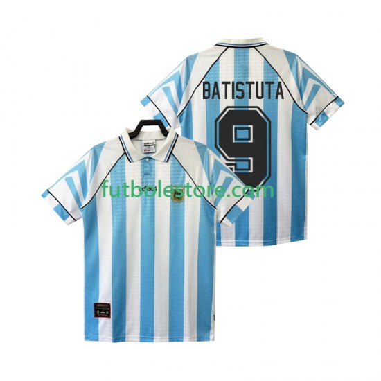 Primera Equipación del Argentina BATISTUTA 9 Retro 1996 1997 Manga Corta para Hombre Primera Equipación del Argentina BATISTUTA 9 Retro 1996 1997 Manga Corta para Hombre