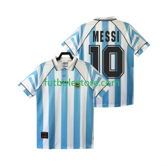 Primera Equipación del Argentina Lionel Messi 10 Retro 1996 1997 Manga Corta para Hombre Primera Equipación del Argentina Lionel Messi 10 Retro 1996 1997 Manga Corta para Hombre