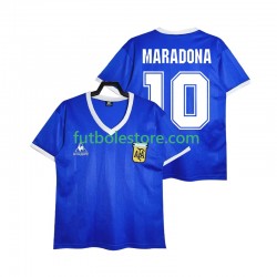 Segunda Equipación del Argentina MARADONA 10 Retro 1986 Manga Corta para Hombre