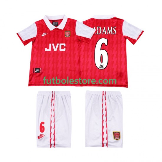 Primera Equipación del Arsenal ADAMS 6 Retro 1994 1996 Manga Corta para Niño (Camiseta y pantalón) Primera Equipación del Arsenal ADAMS 6 Retro 1994 1996 Manga Corta para Niño (Camiseta y pantalón)