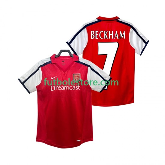 Primera Equipación del Arsenal BECKHAM 7 Retro 2001 2002 Manga Corta para Hombre Primera Equipación del Arsenal BECKHAM 7 Retro 2001 2002 Manga Corta para Hombre