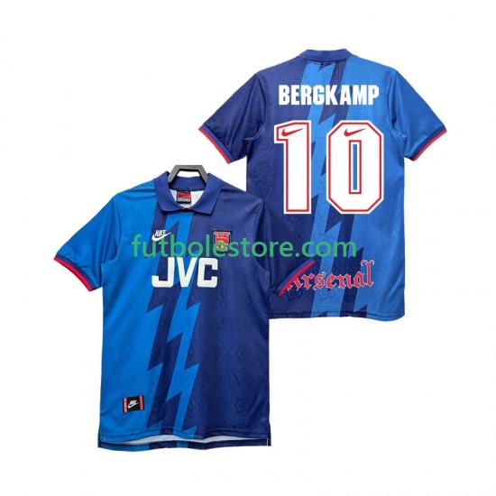 Segunda Equipación del Arsenal BERGKAMP 10 Retro 1995 1996 Manga Corta para Hombre Segunda Equipación del Arsenal BERGKAMP 10 Retro 1995 1996 Manga Corta para Hombre