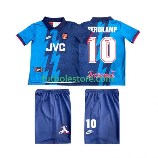 Segunda Equipación del Arsenal BERGKAMP 10 Retro 1995 1996 Manga Corta para Niño (Camiseta y pantalón) Segunda Equipación del Arsenal BERGKAMP 10 Retro 1995 1996 Manga Corta para Niño (Camiseta y pantalón)