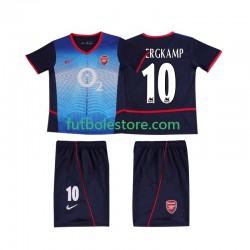 Segunda Equipación del Arsenal BERGKAMP 10 Retro 2002 2004 Manga Corta para Niño (Camiseta y pantalón)