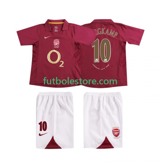 Primera Equipación del Arsenal BERGKAMP 10 Retro 2005 2006 Manga Corta para Niño (Camiseta y pantalón) Primera Equipación del Arsenal BERGKAMP 10 Retro 2005 2006 Manga Corta para Niño (Camiseta y pantalón)