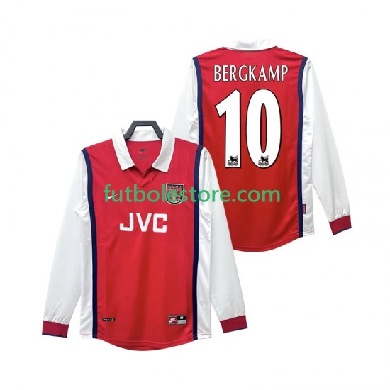 Primera Equipación del Arsenal BERGKAMP 10 Retro 1998 1999 ML para Hombre Primera Equipación del Arsenal BERGKAMP 10 Retro 1998 1999 ML para Hombre
