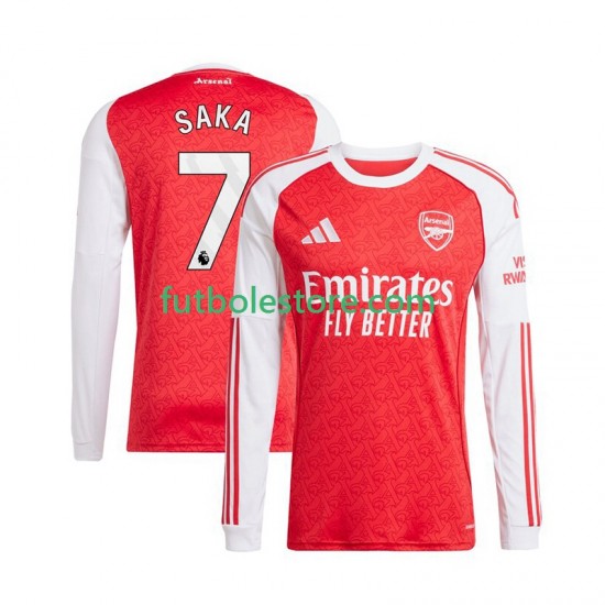 Primera Equipación del Arsenal Bukayo Saka 7 2025-2026 ML para Hombre