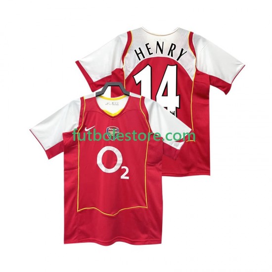 Primera Equipación del Arsenal Henry 14 Retro 2004 2005 Manga Corta para Hombre