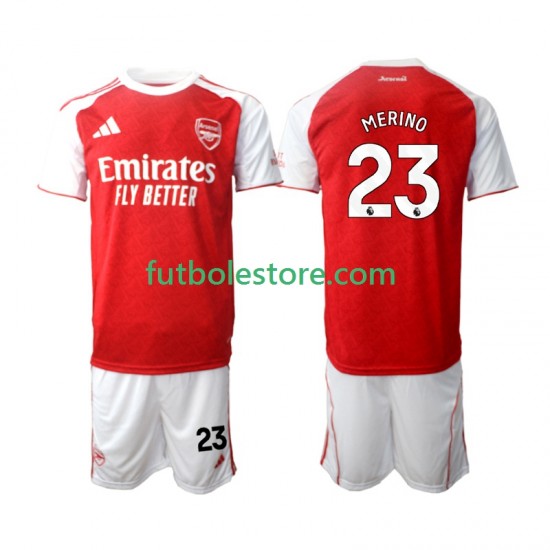 Primera Equipación del Arsenal Merino 23 2025-2026 Manga Corta para Niño (Camiseta y pantalón) Primera Equipación del Arsenal Merino 23 2025-2026 Manga Corta para Niño (Camiseta y pantalón)