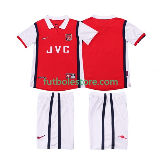 Primera Equipación del Arsenal Retro 1998 1999 Manga Corta para Niño (Camiseta y pantalón) Primera Equipación del Arsenal Retro 1998 1999 Manga Corta para Niño (Camiseta y pantalón)