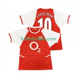 Primera Equipación del Arsenal Ruud van Nistelrooy 10 Retro 2002 2003 Manga Corta para Hombre
