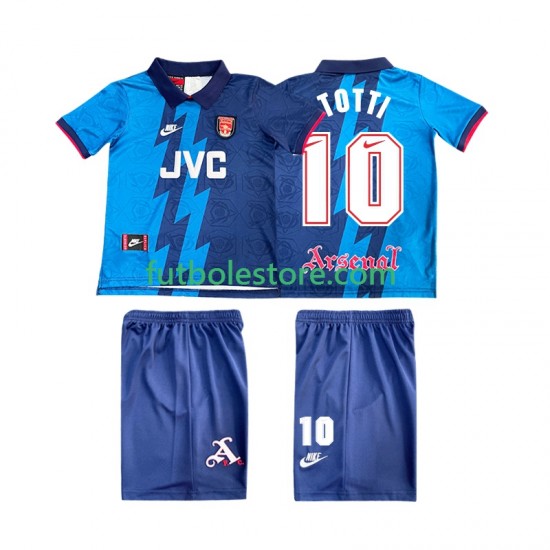 Segunda Equipación del Arsenal TOTTI 10 Retro 1995 1996 Manga Corta para Niño (Camiseta y pantalón) Segunda Equipación del Arsenal TOTTI 10 Retro 1995 1996 Manga Corta para Niño (Camiseta y pantalón)