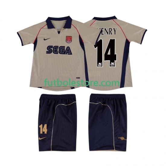 Segunda Equipación del Arsenal Thierry Henry 14 Retro 2001 2002 Manga Corta para Niño (Camiseta y pantalón) Segunda Equipación del Arsenal Thierry Henry 14 Retro 2001 2002 Manga Corta para Niño (Camiseta y pantalón)