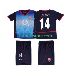 Segunda Equipación del Arsenal Thierry Henry 14 Retro 2002 2004 Manga Corta para Niño (Camiseta y pantalón)