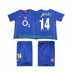 Segunda Equipación del Arsenal Thierry Henry 14 Retro 2004 2005 Manga Corta para Niño (Camiseta y pantalón)