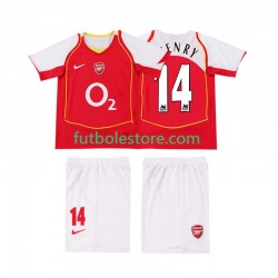 Primera Equipación del Arsenal Thierry Henry 14 Retro 2004 2005 Manga Corta para Niño (Camiseta y pantalón)
