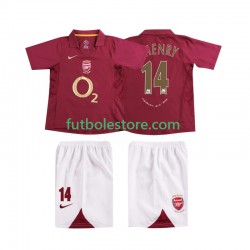 Primera Equipación del Arsenal Thierry Henry 14 Retro 2005 2006 Manga Corta para Niño (Camiseta y pantalón)