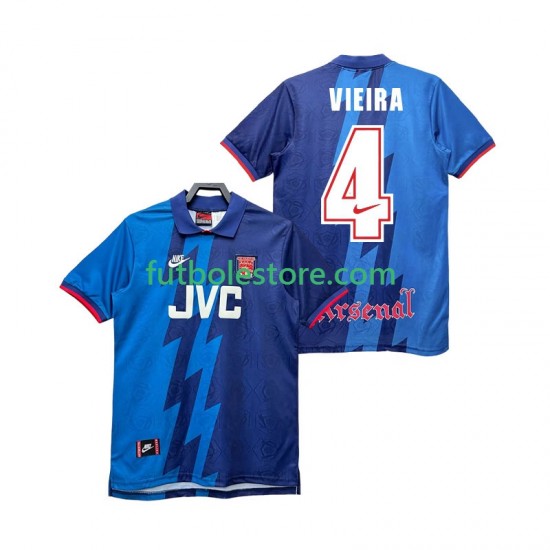 Segunda Equipación del Arsenal VIEIRA 4 Retro 1995 1996 Manga Corta para Hombre