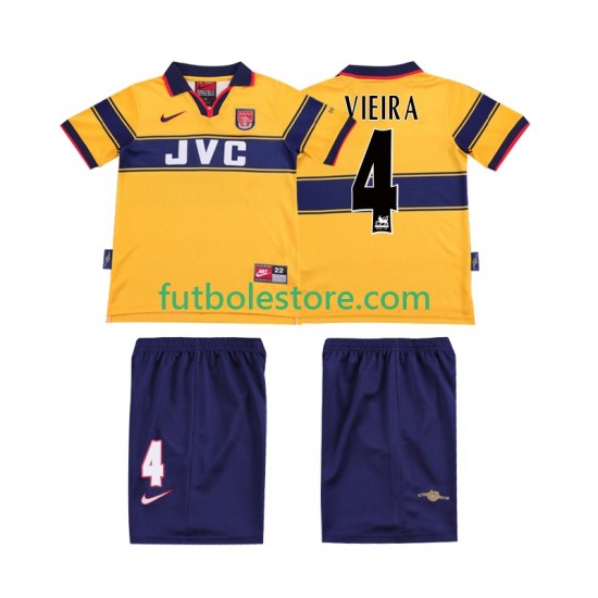 Segunda Equipación del Arsenal VIEIRA 4 Retro 1997 1999 Manga Corta para Niño (Camiseta y pantalón) Segunda Equipación del Arsenal VIEIRA 4 Retro 1997 1999 Manga Corta para Niño (Camiseta y pantalón)