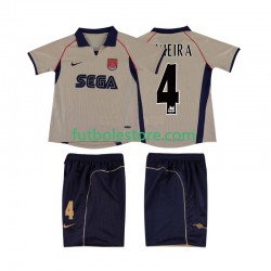 Segunda Equipación del Arsenal VIEIRA 4 Retro 2001 2002 Manga Corta para Niño (Camiseta y pantalón)