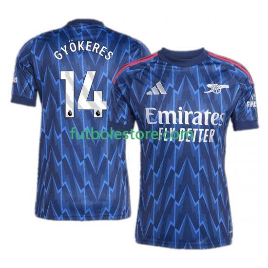 Segunda Equipación del Arsenal Viktor Gyokeres 14 2025-2026 Manga Corta para Hombre