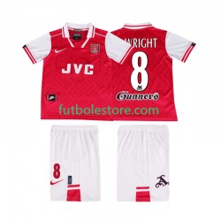 Primera Equipación del Arsenal WRIGHT 8 Retro 1996 1997 Manga Corta para Niño (Camiseta y pantalón)