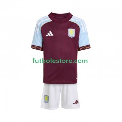 Primera Equipación del Aston Villa 2025-2026 Manga Corta para Niño (Camiseta y pantalón)