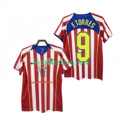 Primera Equipación del Atlético Madrid F TORRES 9 Retro 2004 2005 Manga Corta para Hombre