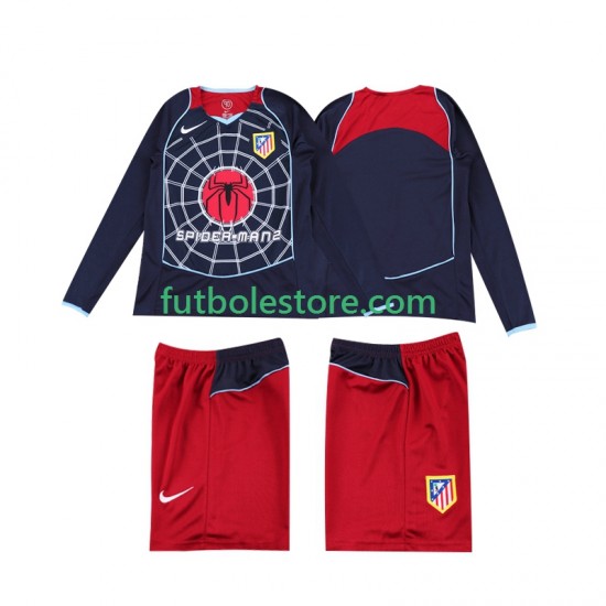 Segunda Equipación del Atlético Madrid Retro 2004 2005 ML para Niño (Camiseta y pantalón) Segunda Equipación del Atlético Madrid Retro 2004 2005 ML para Niño (Camiseta y pantalón)